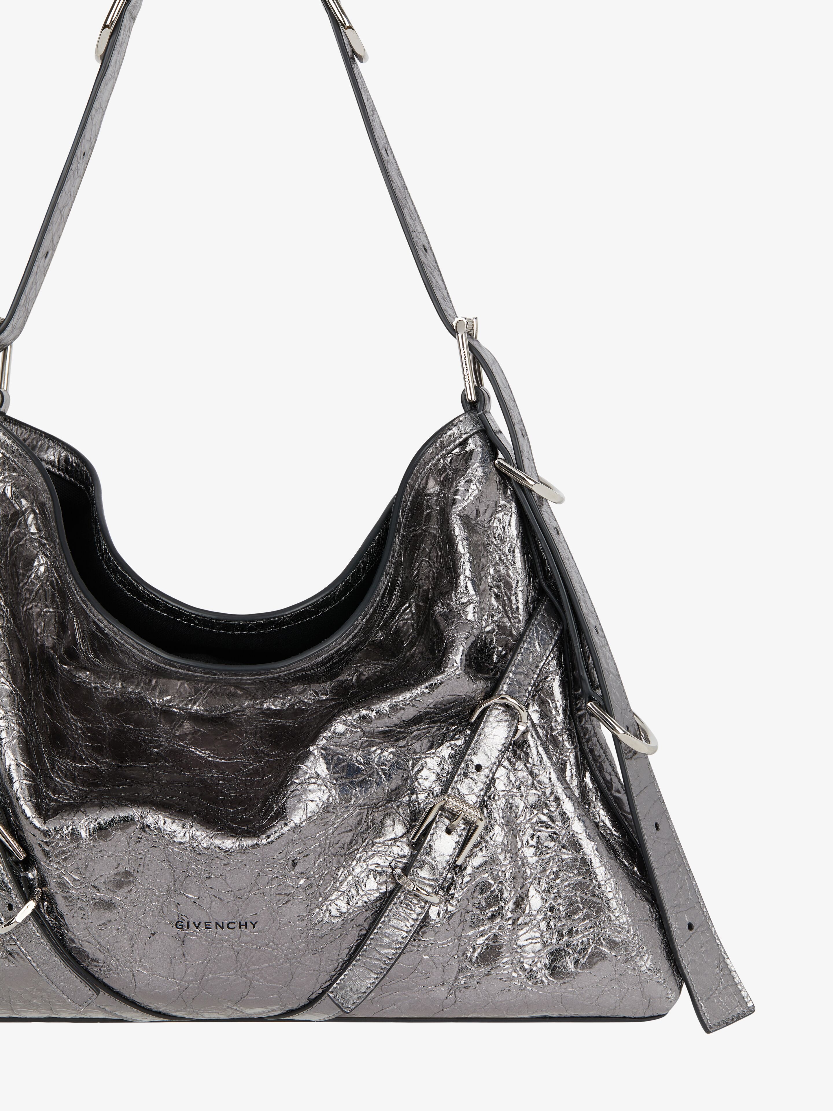 MEDIUM VOYOU BAG IN LAMINATED LEATHER - 6