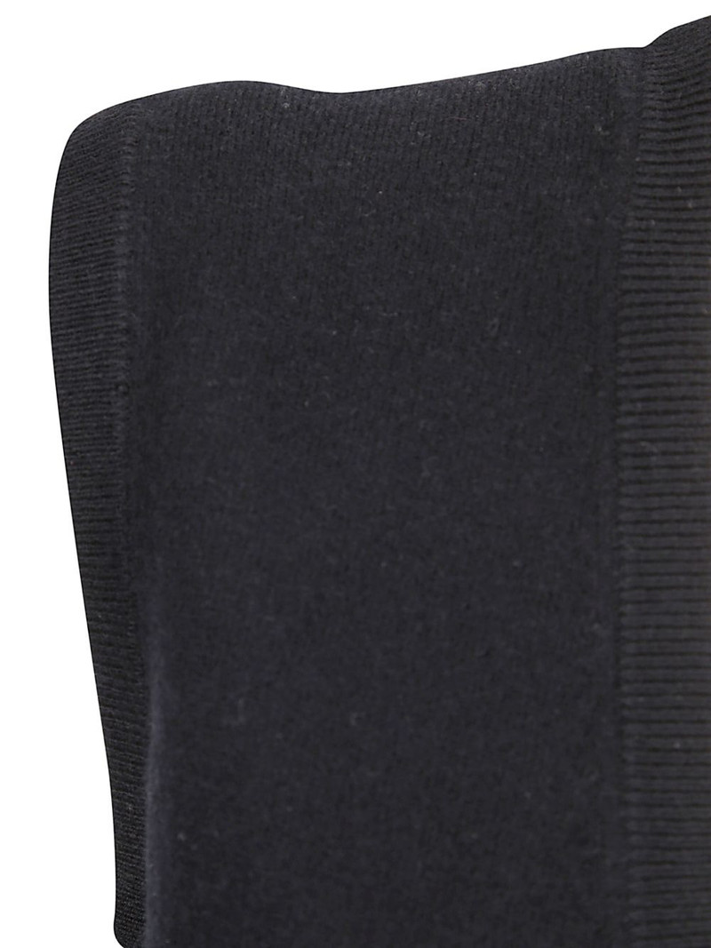 extreme cashmere ribbed deep-neckline gilet outlook