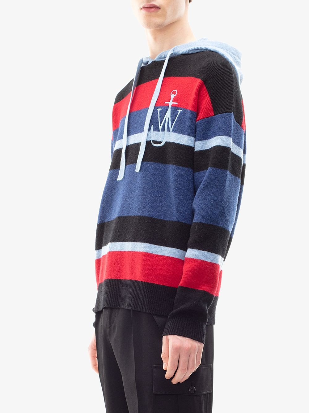 striped logo hoodie - 3
