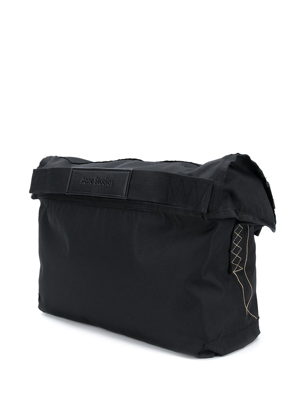 raw edged messenger bag - 3