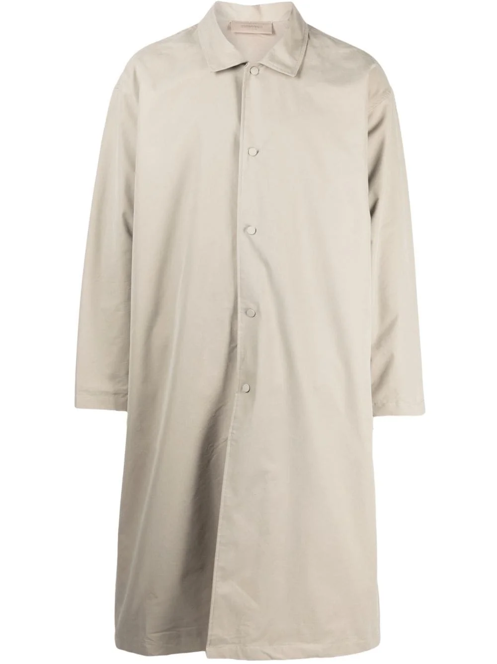 twill-weave single-breasted coat - 1