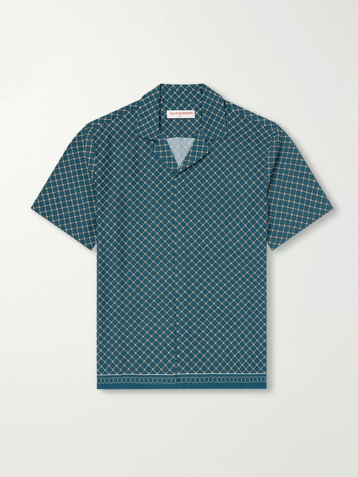 Maitan Camp-Collar Printed Lyocell-Poplin Shirt - 1