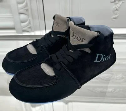 Dior Men's Boots Black/Light Blue - 1