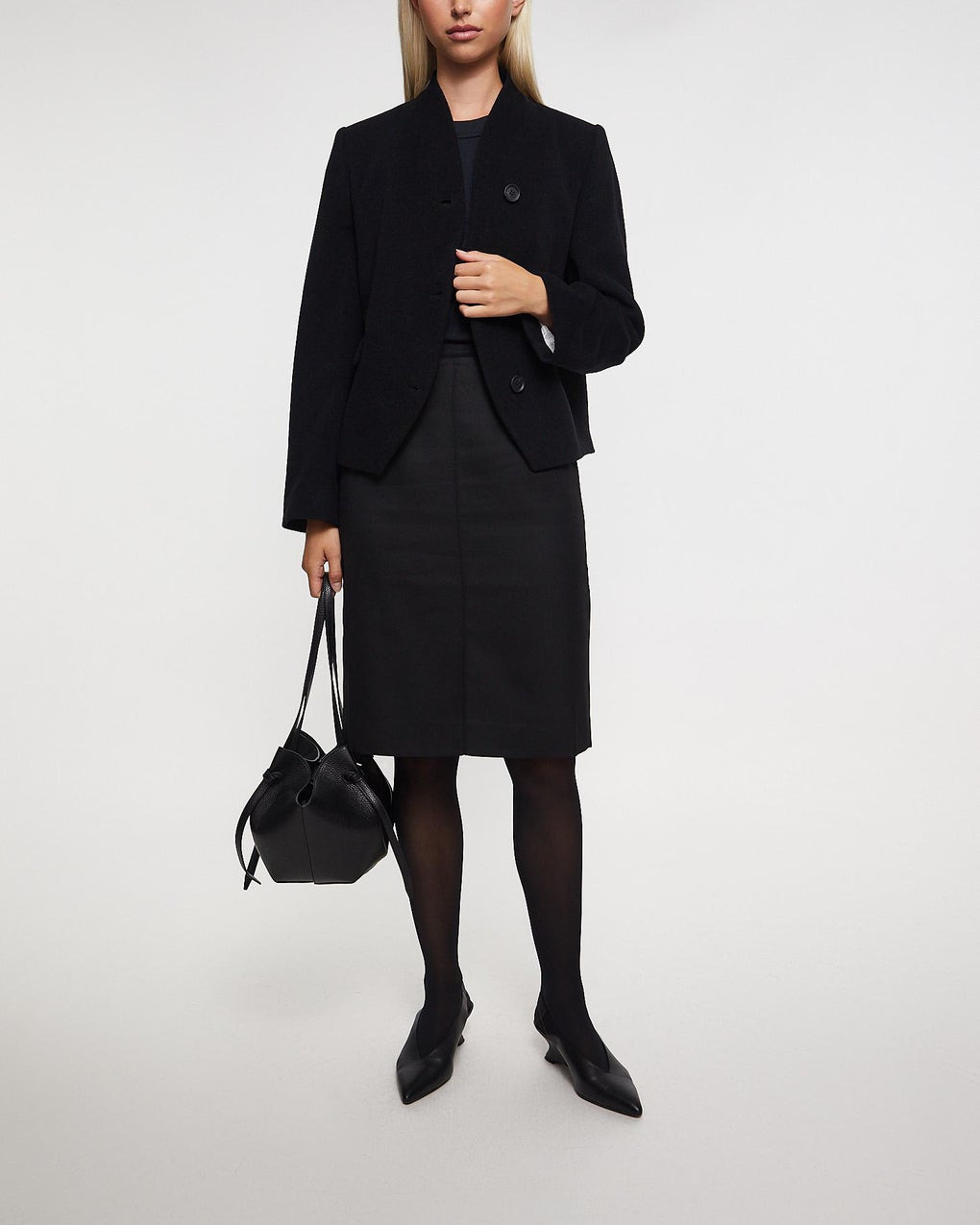 Skirt Pencil Midi  Black - 3