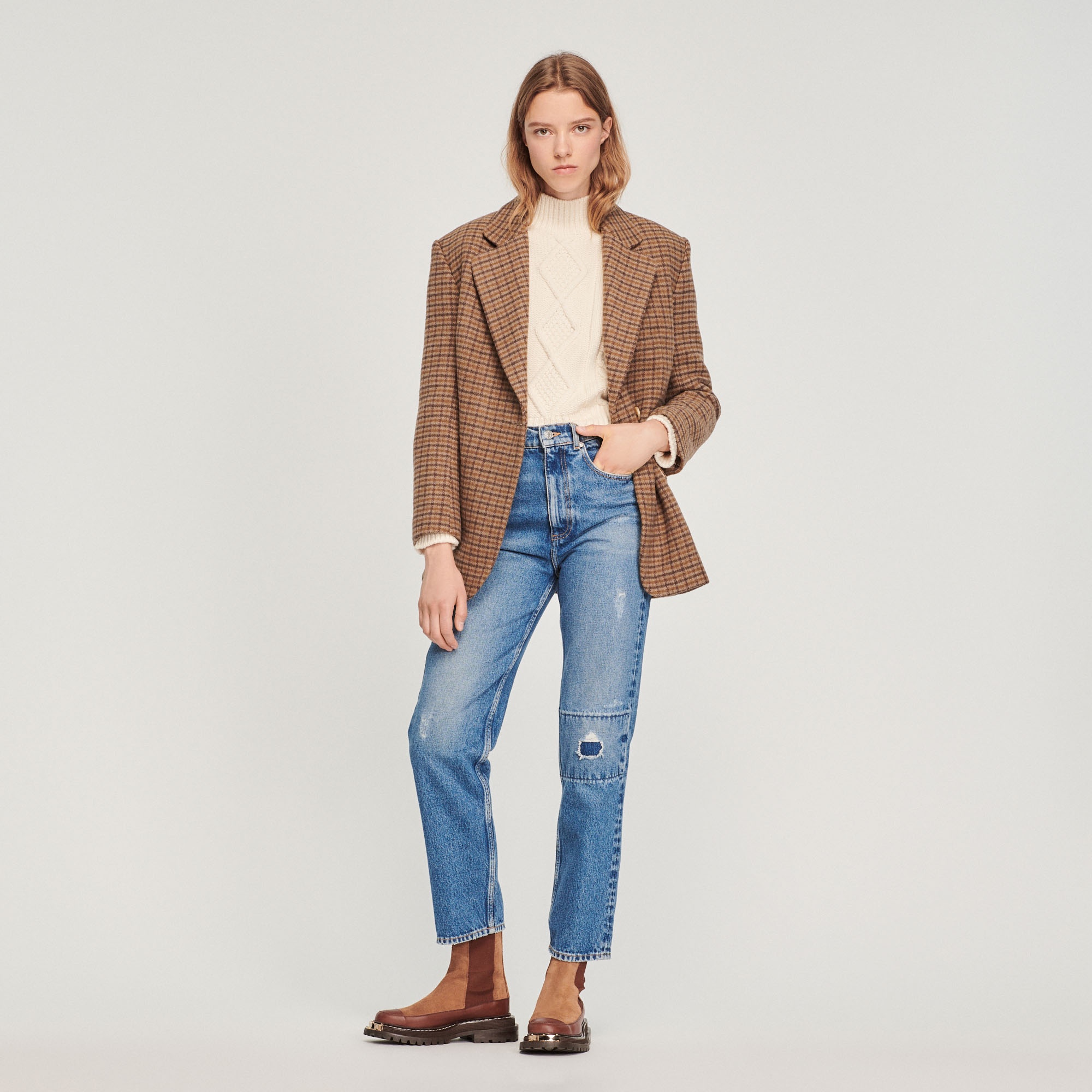Ripped straight-leg jeans - 5