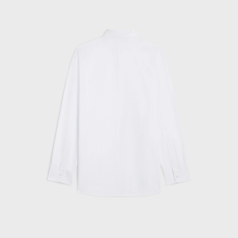 CELINE tommy shirt in cotton voile and striped linen outlook