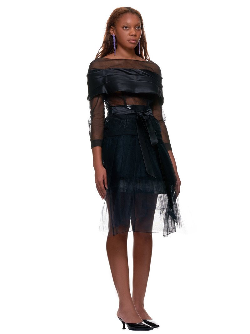 Simone Rocha Long Sleeve Tulle Top outlook