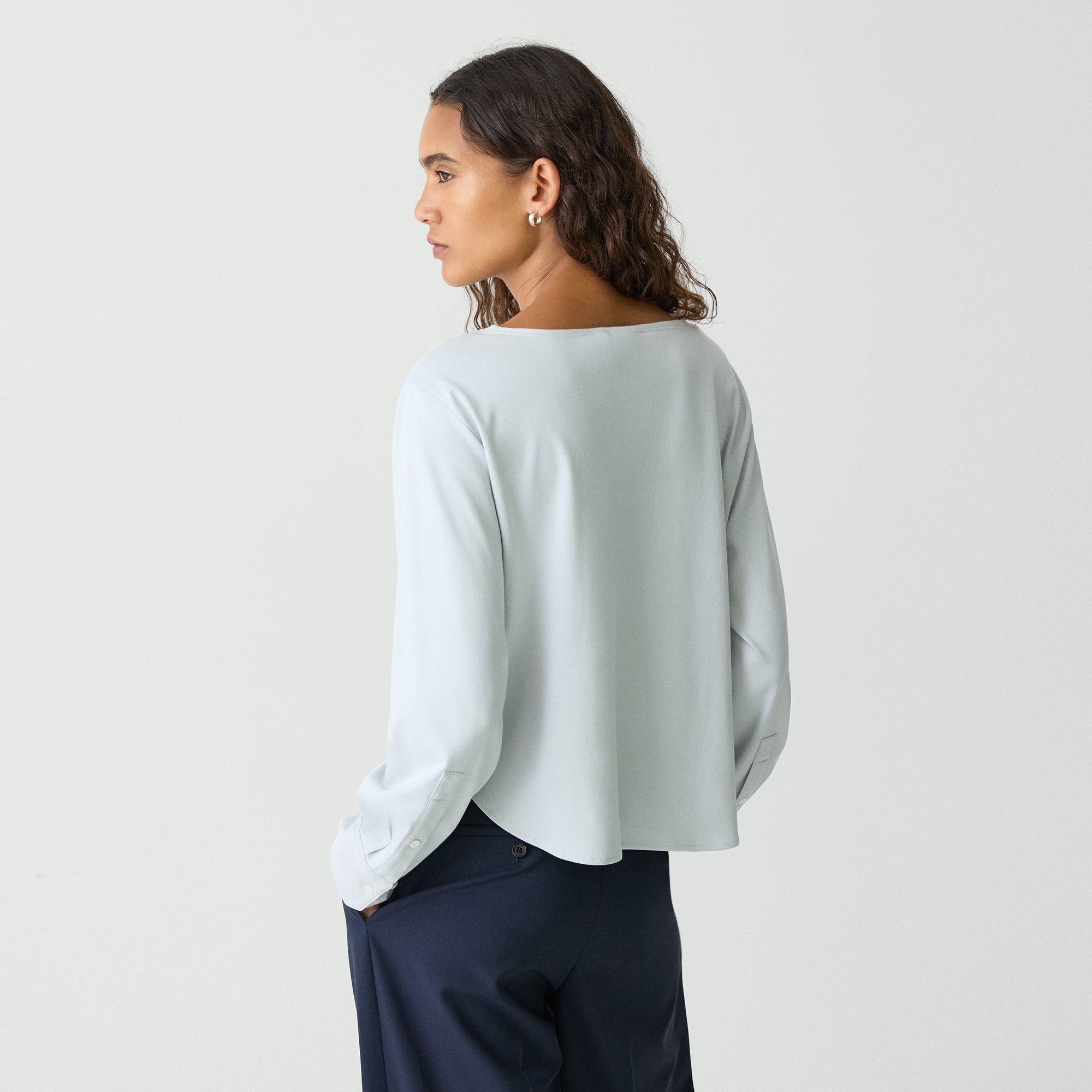 Boatneck Top in Cotton Jersey - 4
