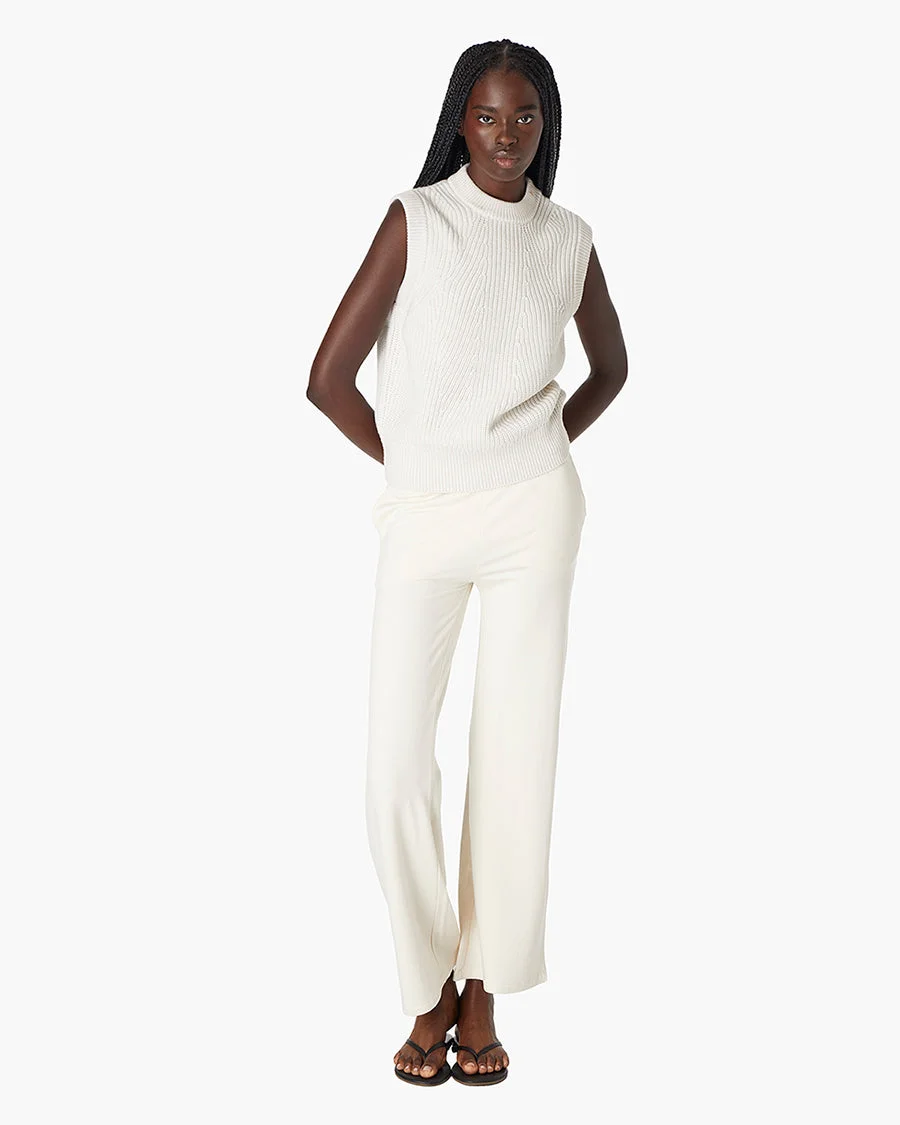 French Terry Wide Leg Pant - 1