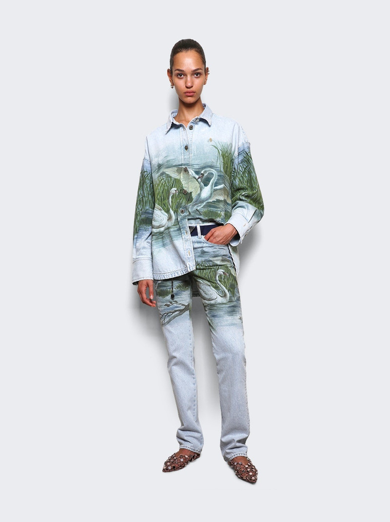 THE ATTICO Swan Jeans Sky Blue outlook