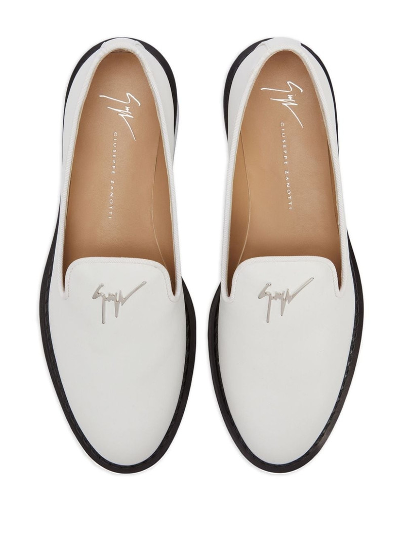 Tim logo-lettering loafers 4