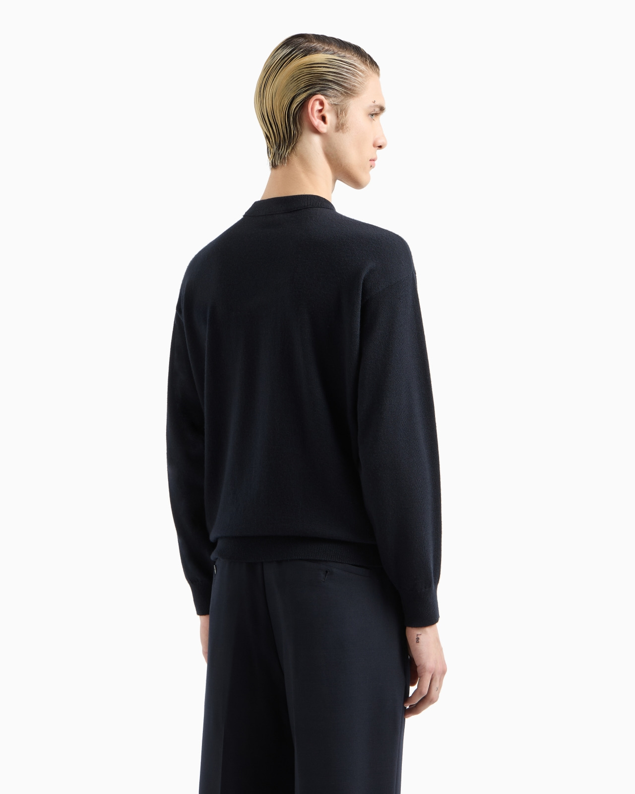 Virgin wool jumper with oversized colour-block stripes - 3