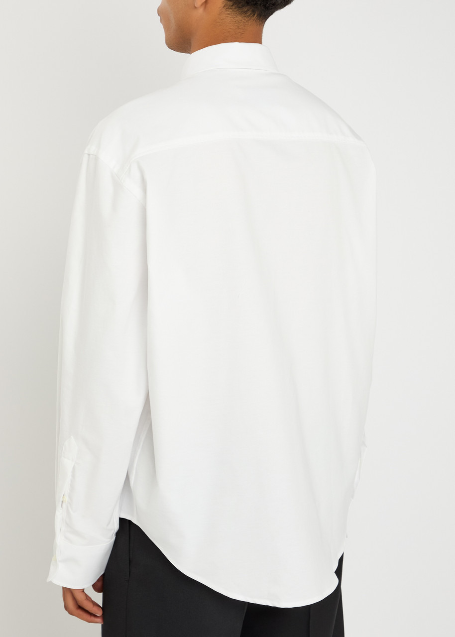 Ami Paris Logo-embossed Cotton-gabardine Shirt - 3