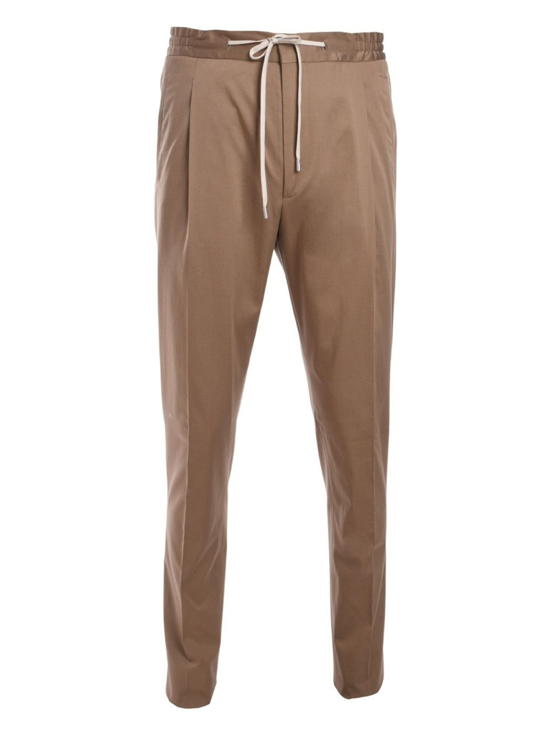 pleated elasticated-waistband trousers 1
