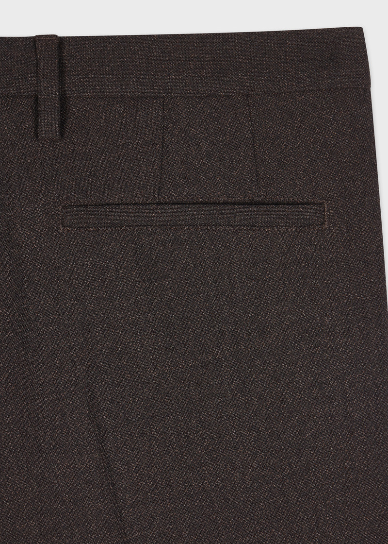 Paul Smith Slim-Fit Dark Brown Wool Nep Trousers outlook