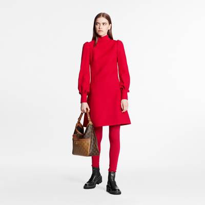 Louis Vuitton Retro Feel Wool-Silk A-Line Dress outlook