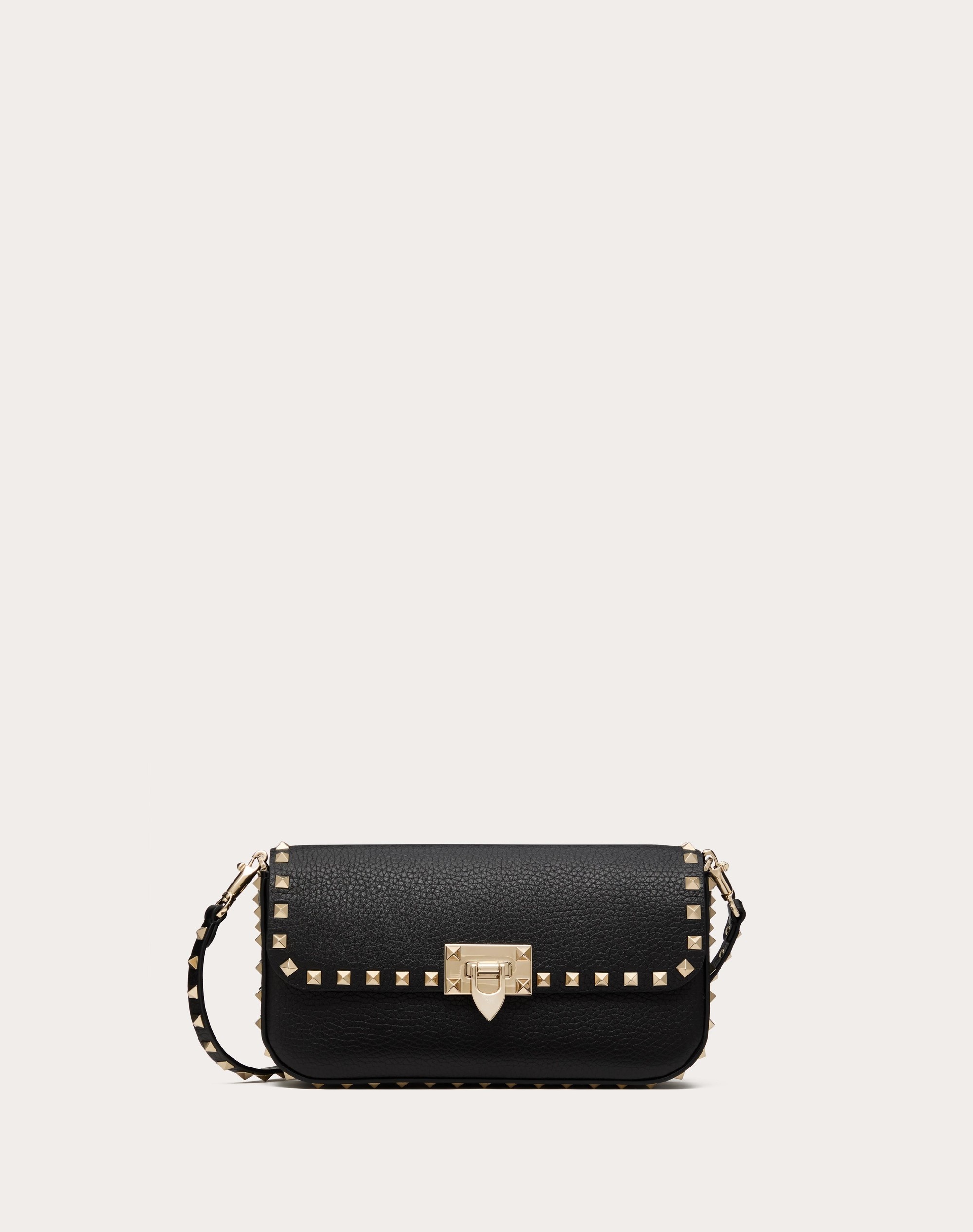 VALENTINO GARAVANI ROCKSTUD GRAINY CALFSKIN SHOULDER BAG - 1