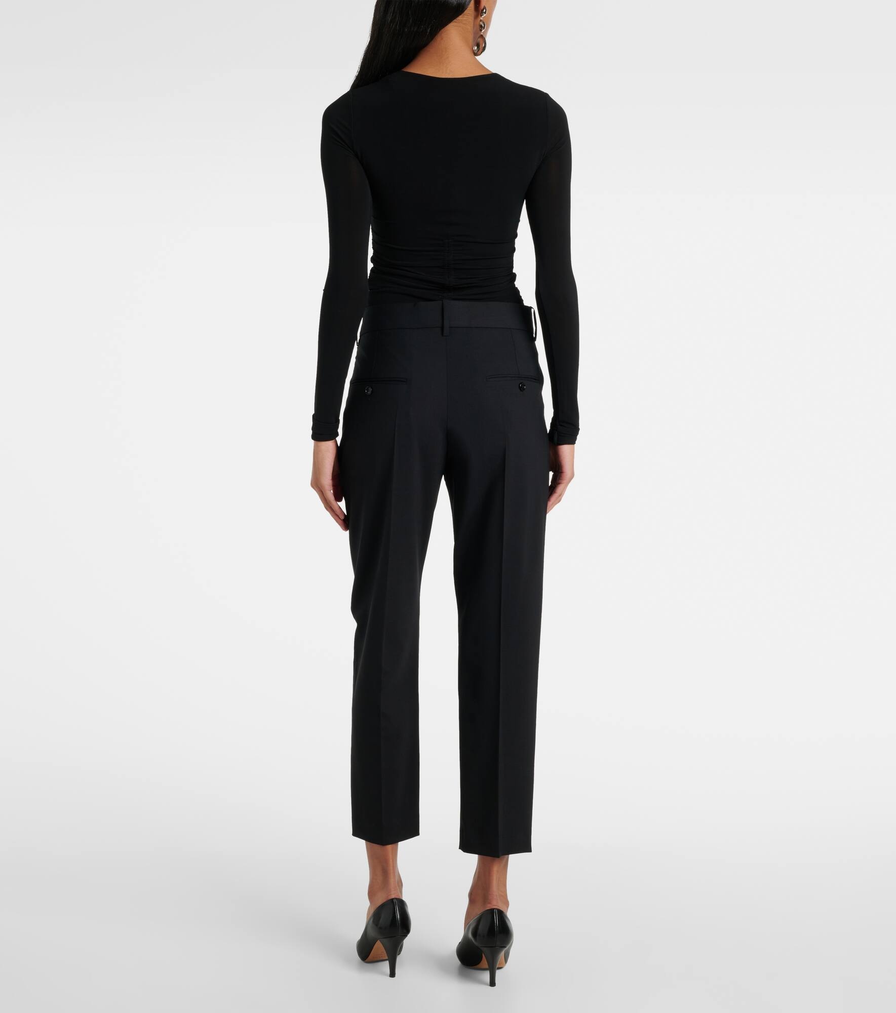 Wool-blend straight pants - 3