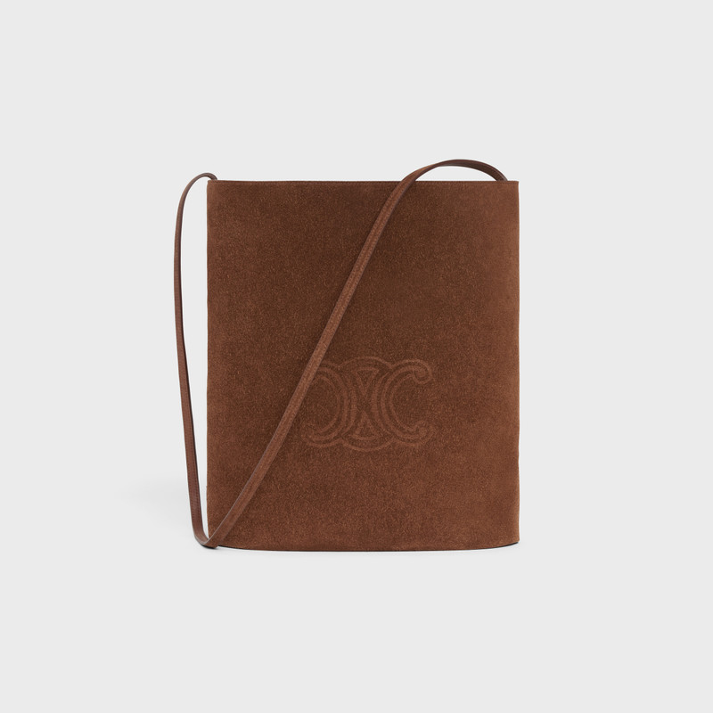 BUCKET in SUEDE CALFSKIN WITH TRIOMPHE EMBOSSED 1