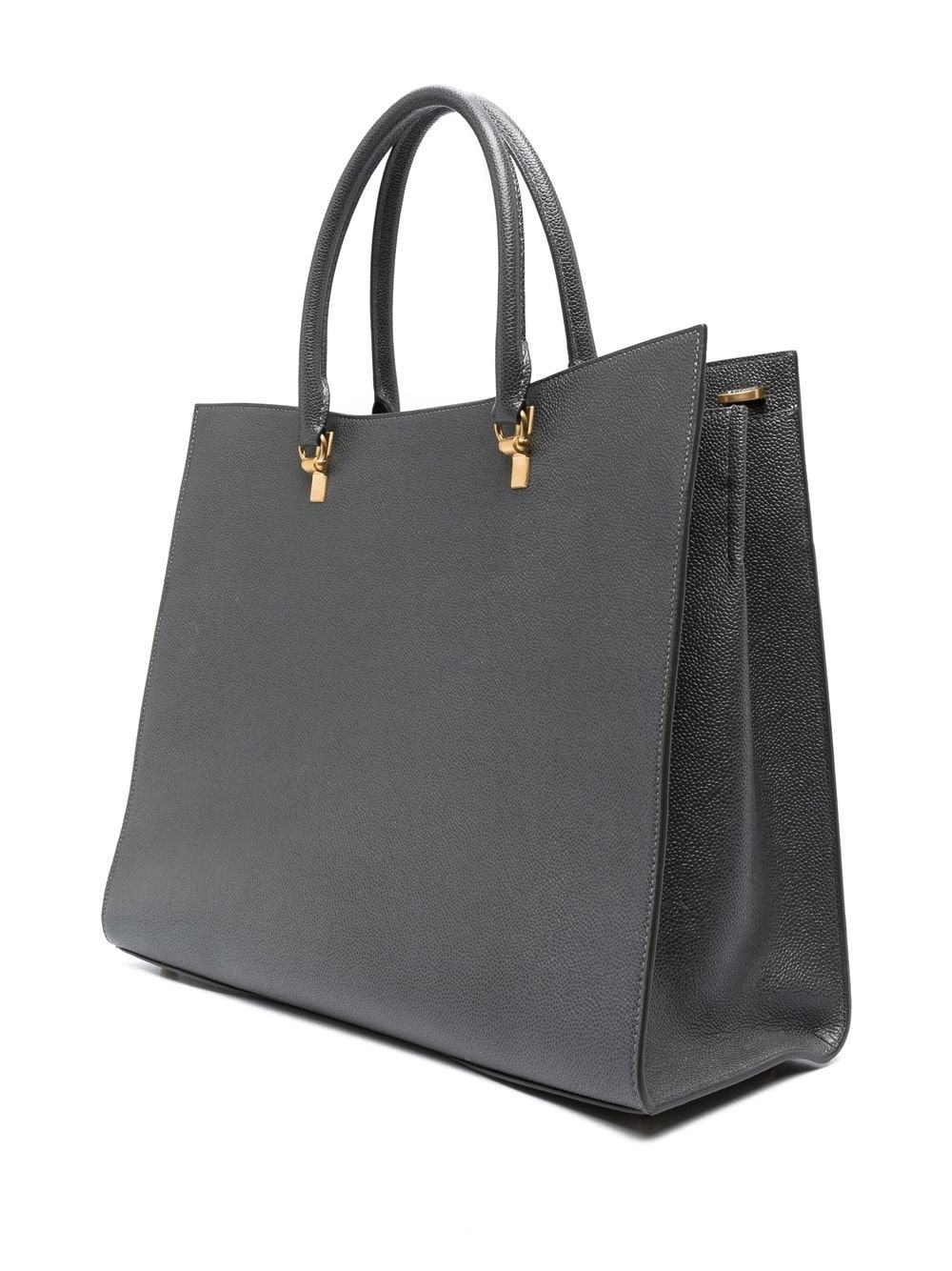pebble grain leather tote bag - 3