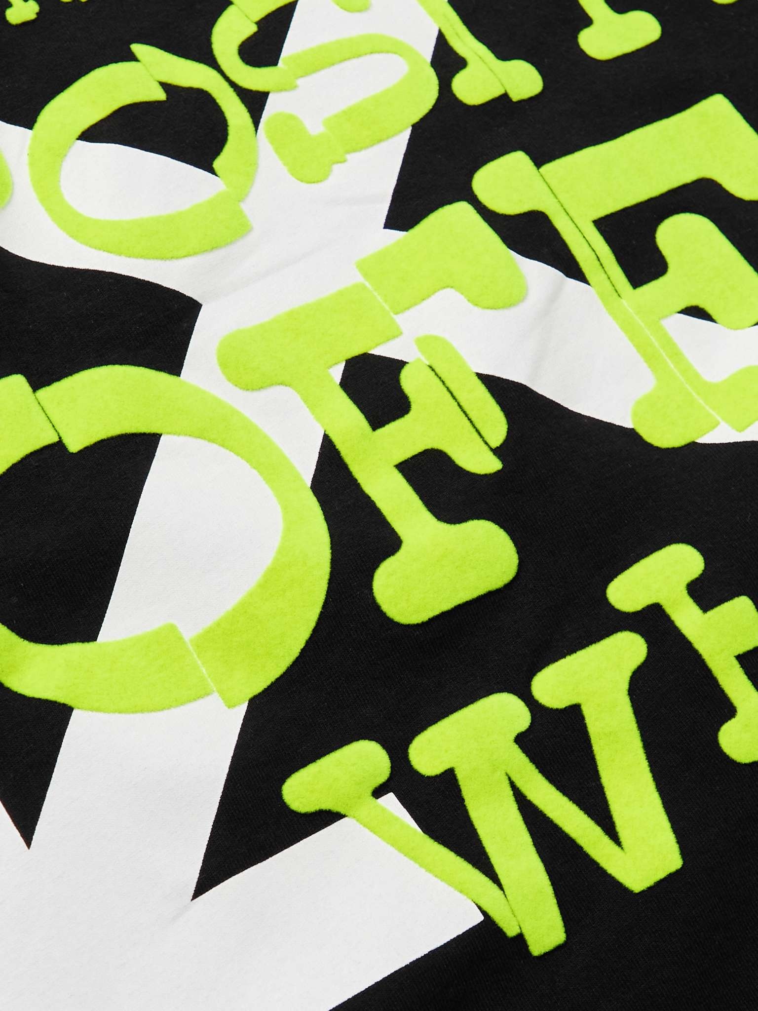 Logo-Flocked Cotton-Jersey T-Shirt - 4