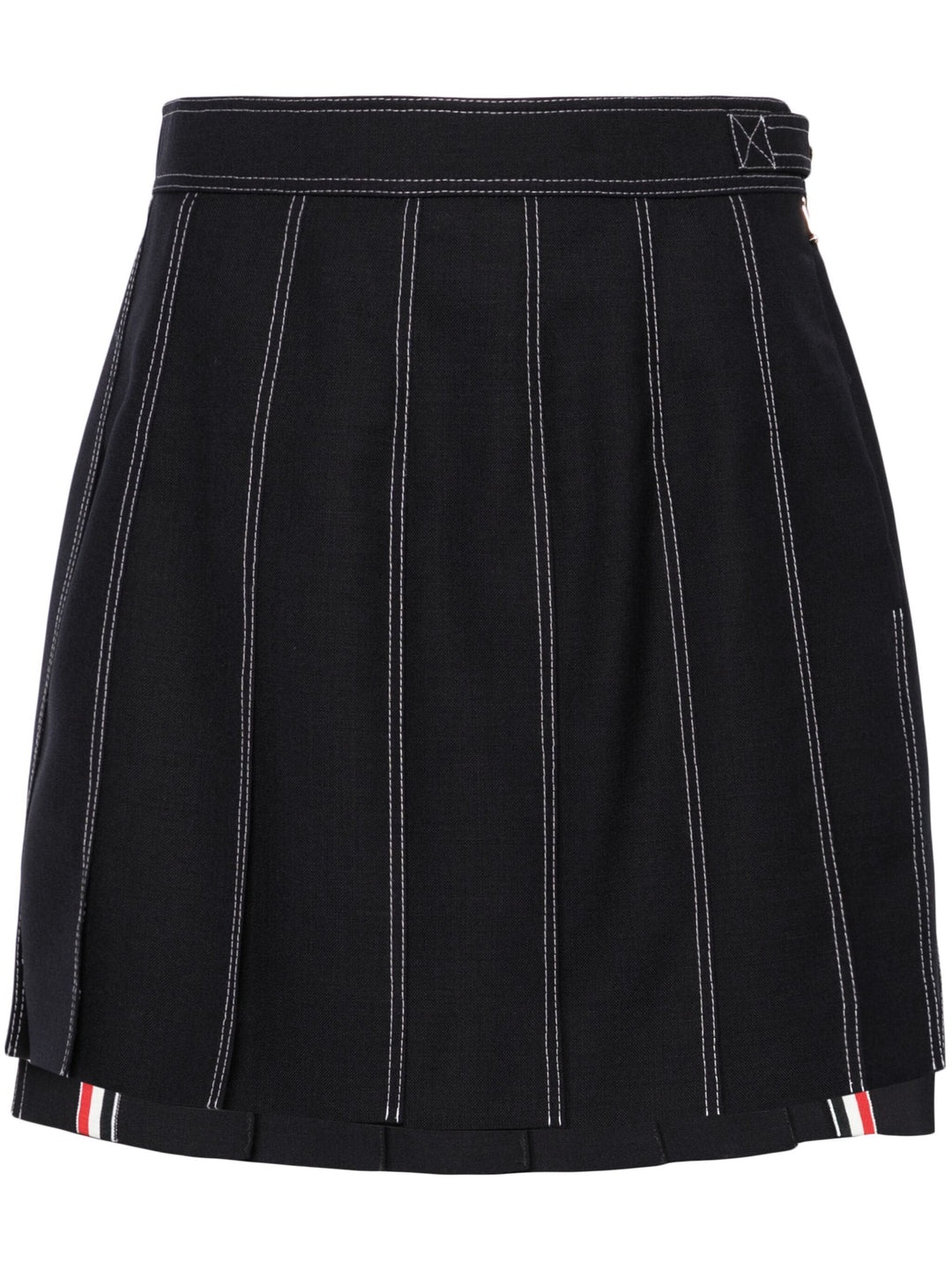 Dropped Back Mini Pleated Skirt - 1