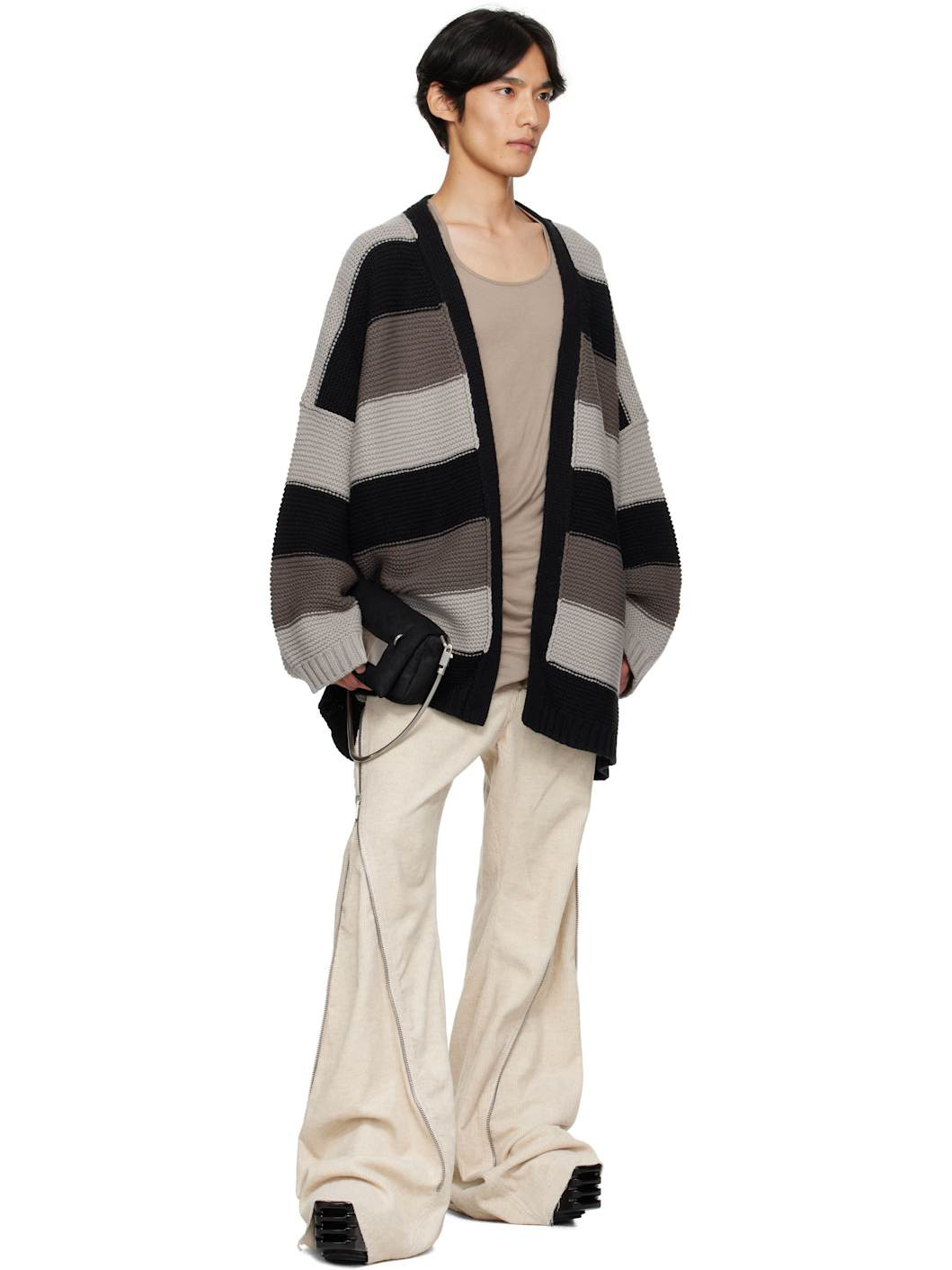 Black & Gray Concordians Pitti Cardigan - 4