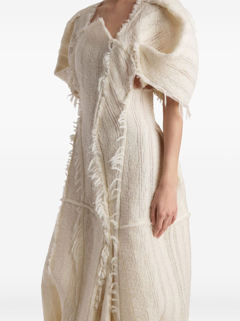 Quintin fringed puff-sleeve maxi dress 5