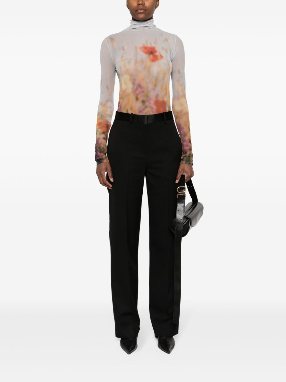 high-waist straight-leg trousers - 2