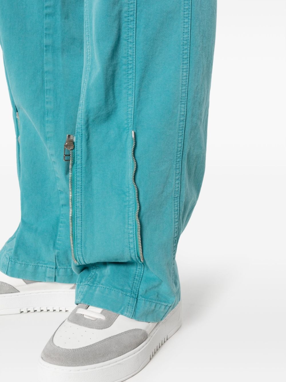 zipped straight-leg trousers - 5