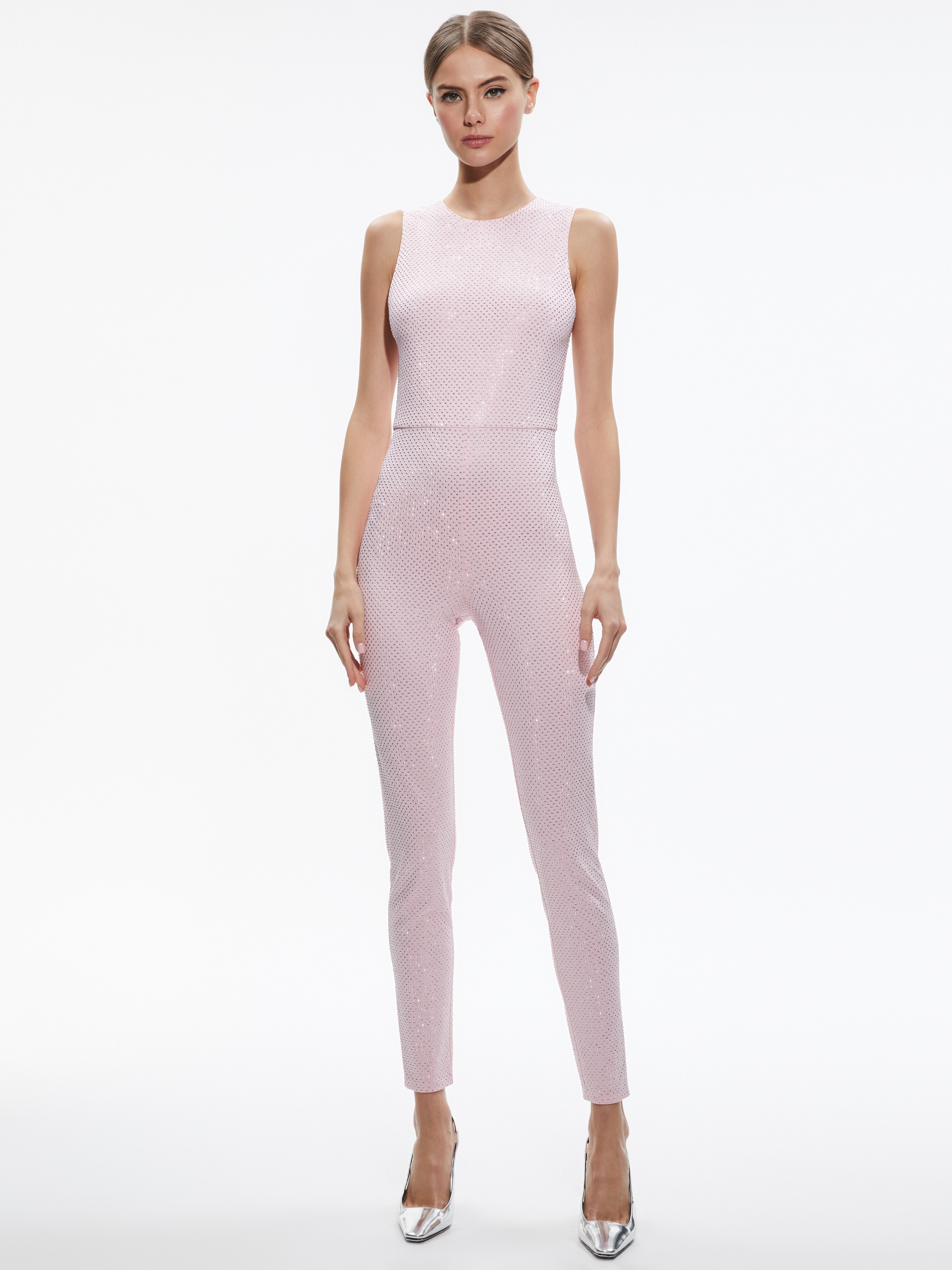FREDDIE CREWNECK EMBELLISHED CATSUIT - 2
