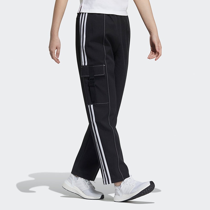 (WMNS) adidas Str Pt Loose Running Training Side Pocket Sports Pants/Trousers/Joggers Black GT4406 - 4