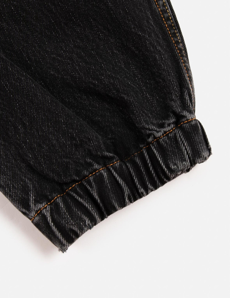 FAIR ISLE PATTERN SEAGULL EMBROIDERY WIDE-LEG DENIM JOGGER PANTS 10