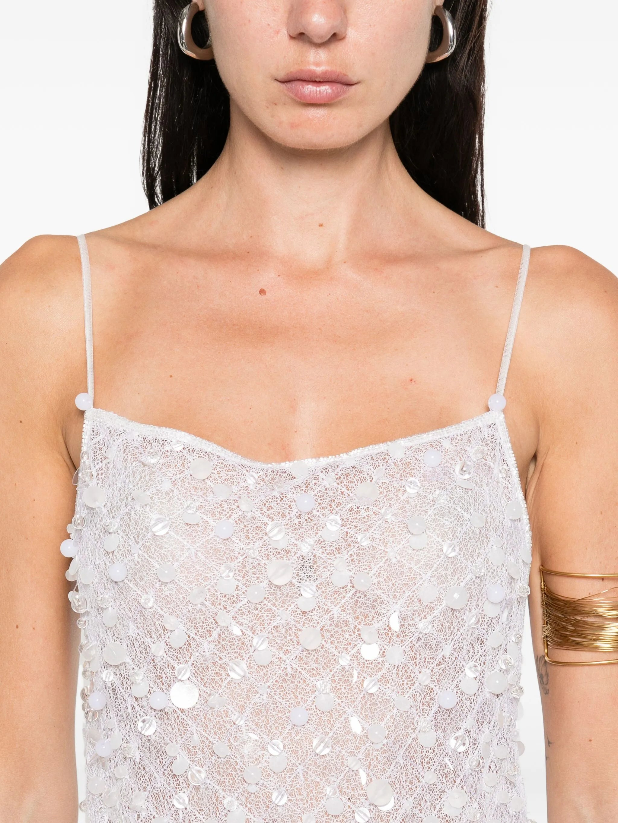 sequin-embellished mini dress - 5