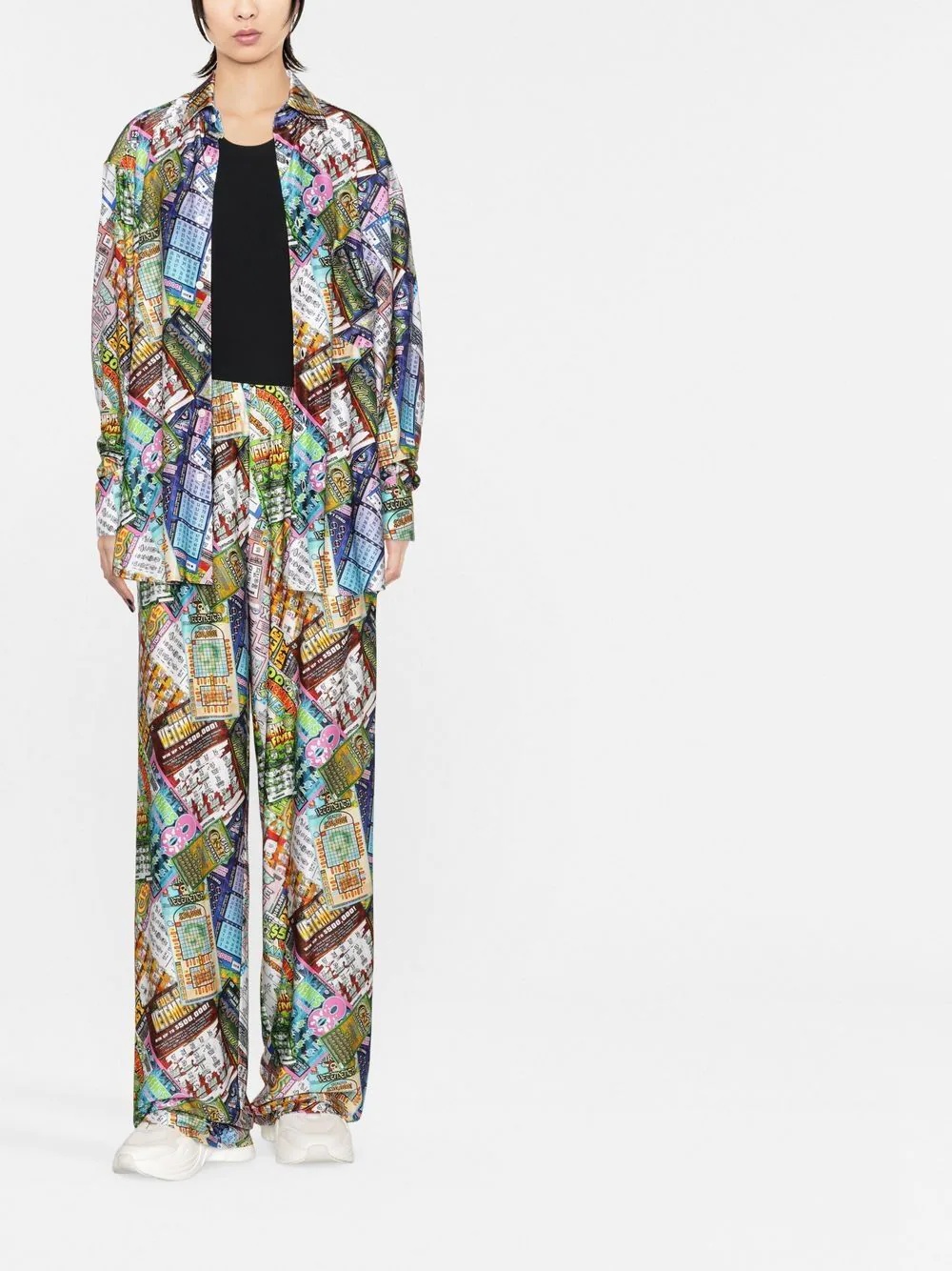 graphic-print palazzo pants - 2