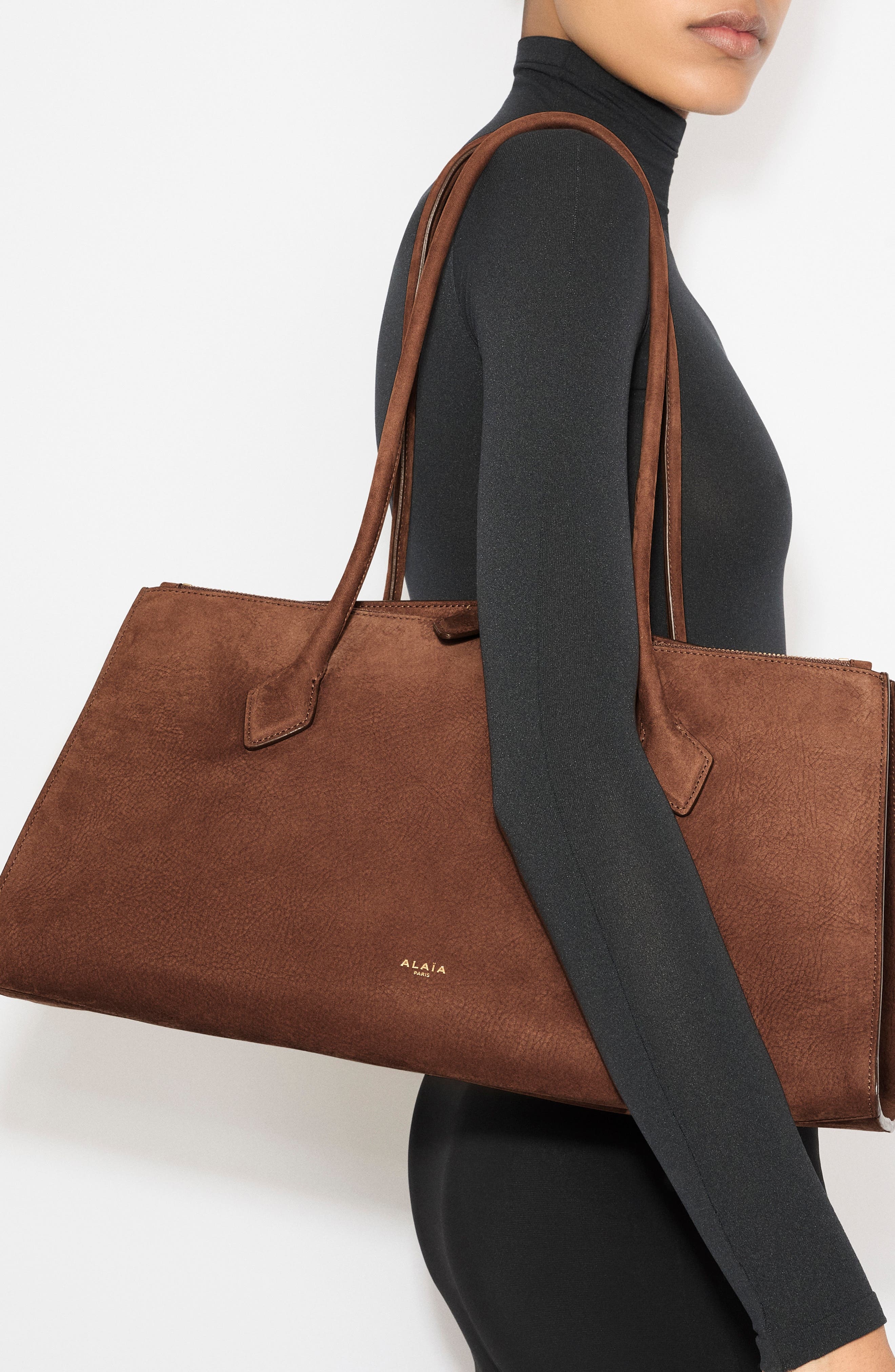Alaïa Le Teckel Suede Tote in Terre D Ombre at Nordstrom - 2