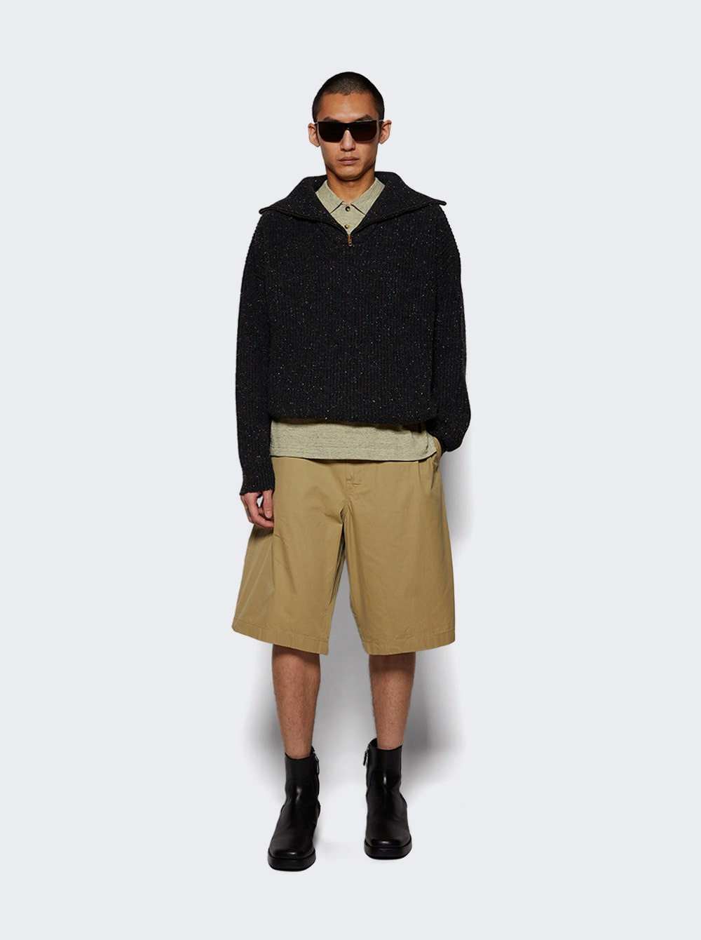 Light Cotton Twill Shorts Flint - 5