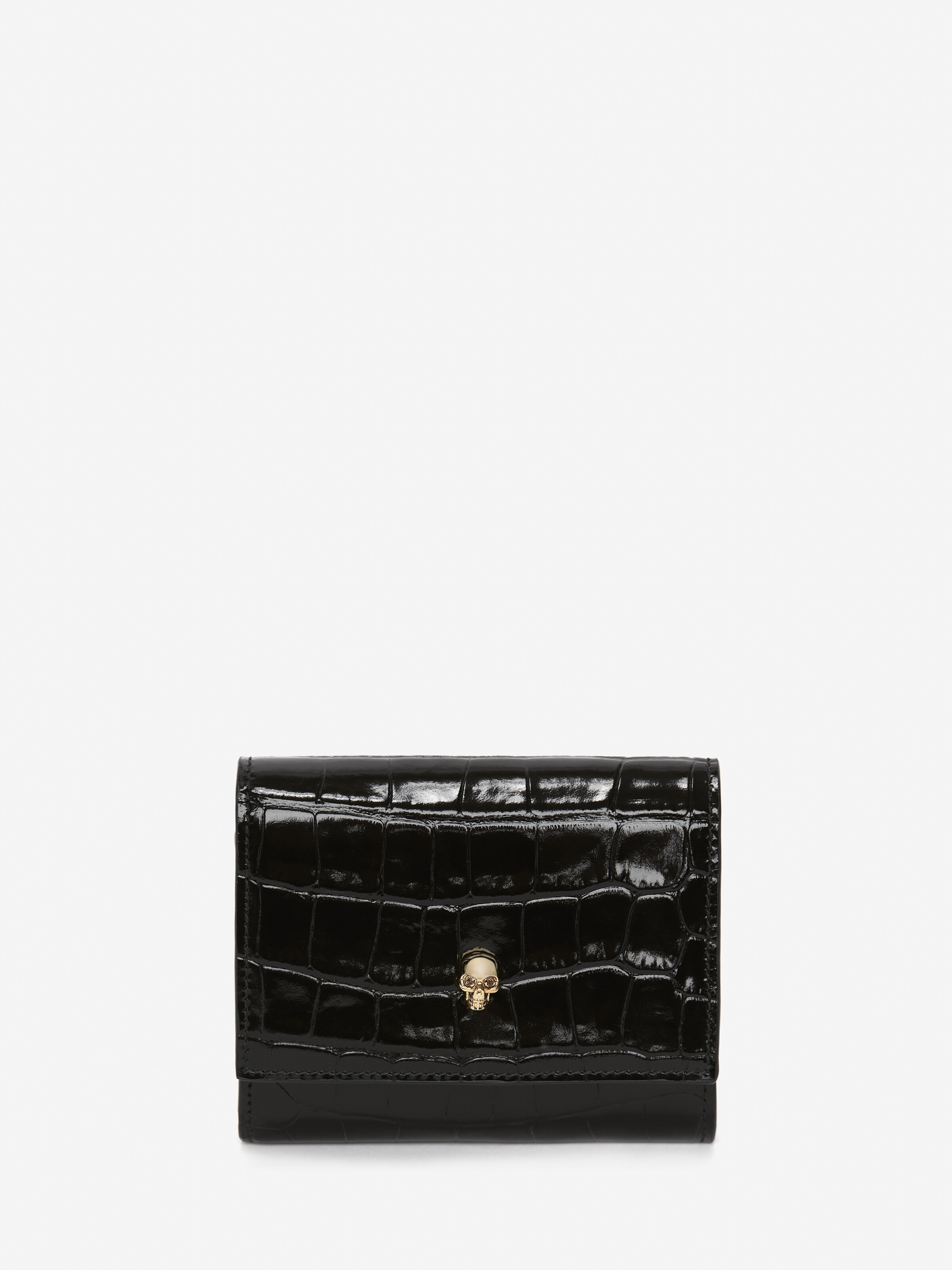 Women's Trifold Wallet in Black - 1