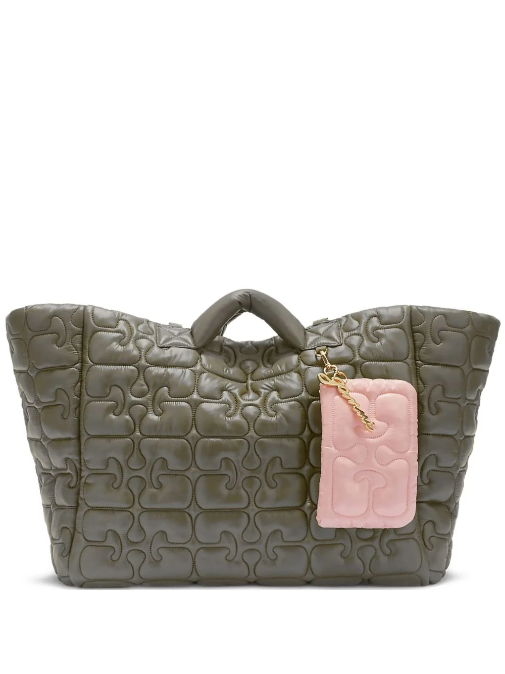logo-quilted tote bag - 1