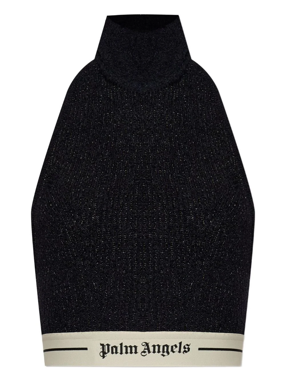 halterneck ribbed top - 1