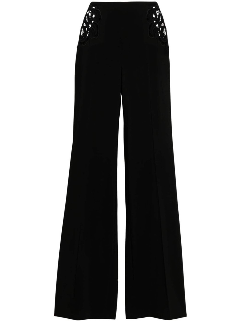 broderie-anglaise tailored trousers 1