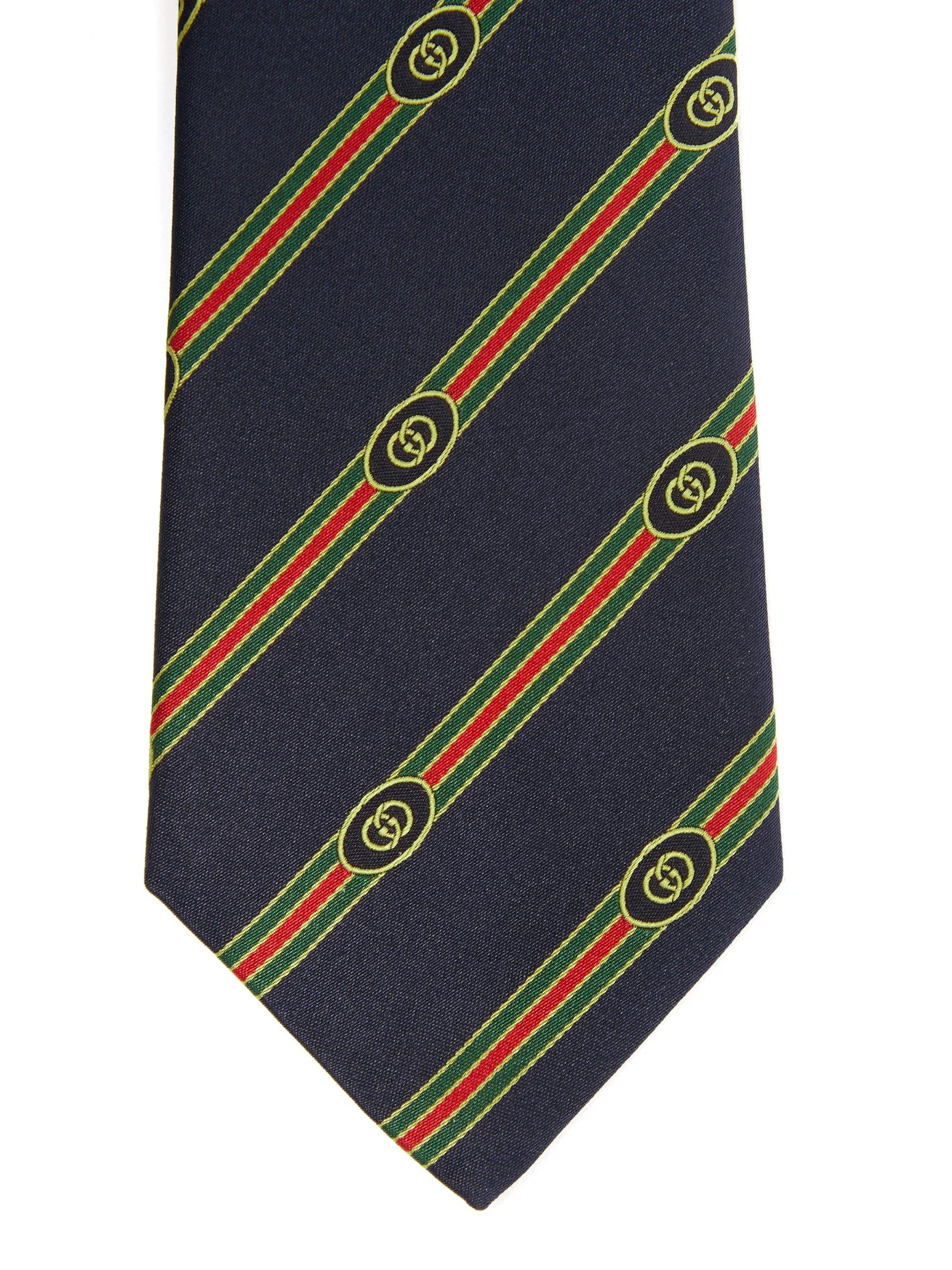 Striped GG-jacquard silk-satin tie - 4