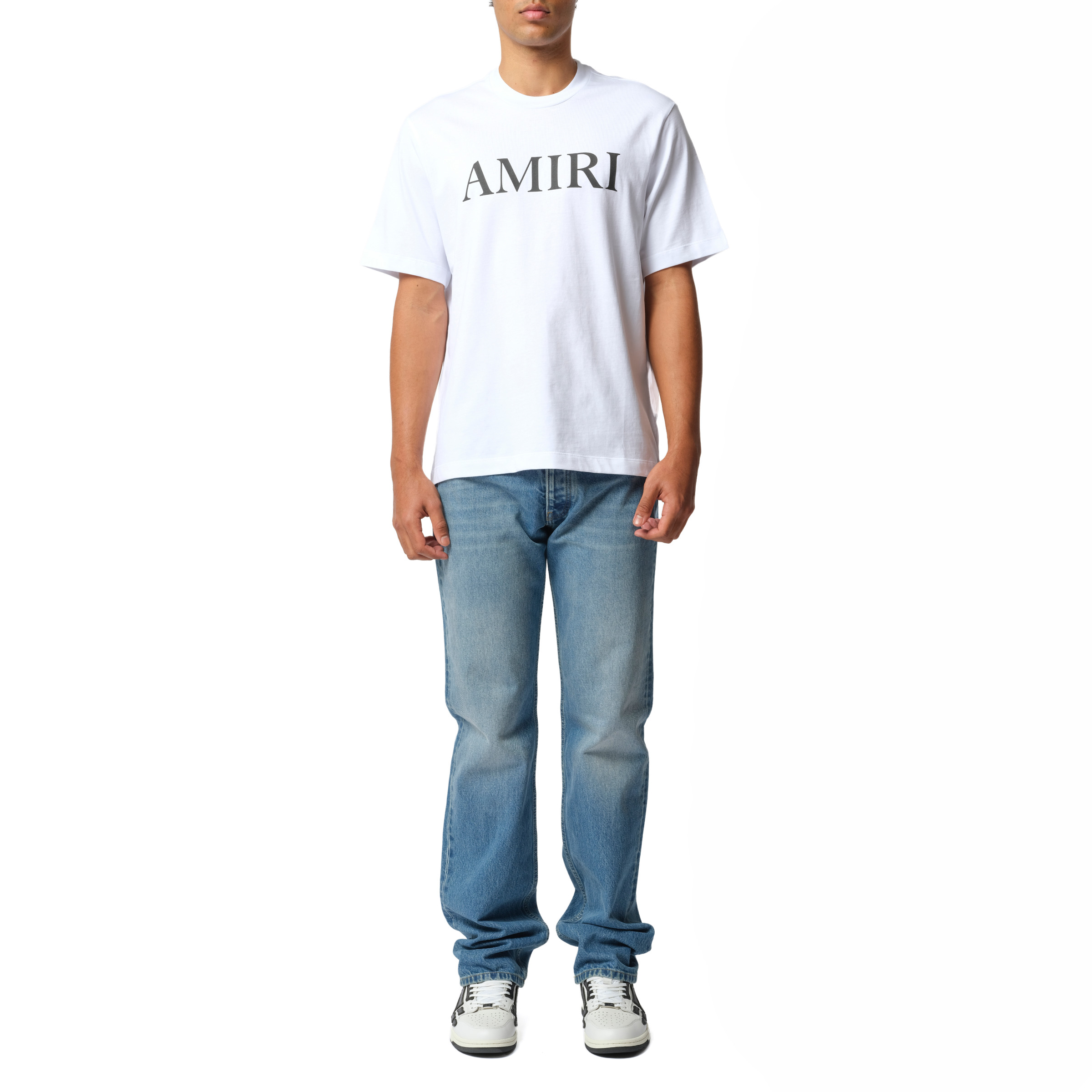 Amiri Core Logo T-Shirt in White/Black - 4