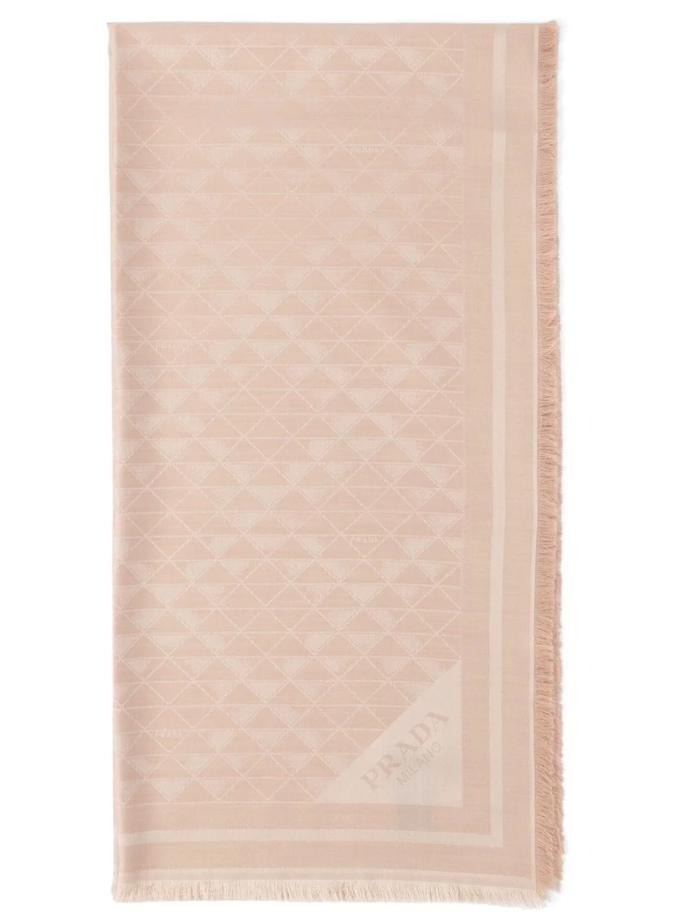 logo-jacquard silk scarf - 1