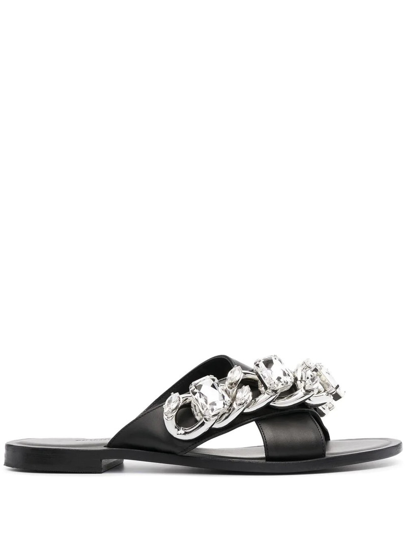 chunky chain detail sandals 1
