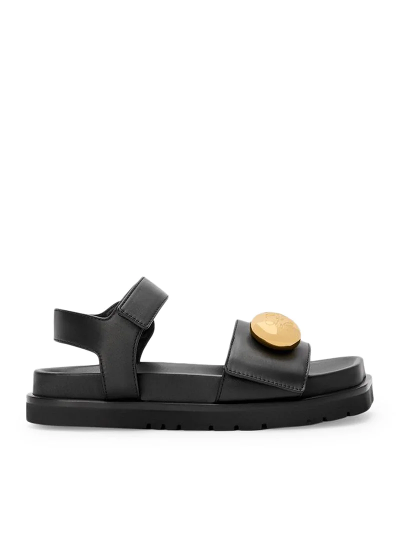 Loewe Women Pebble Sandals With Soft Calfskin Fussbett Sole - 1