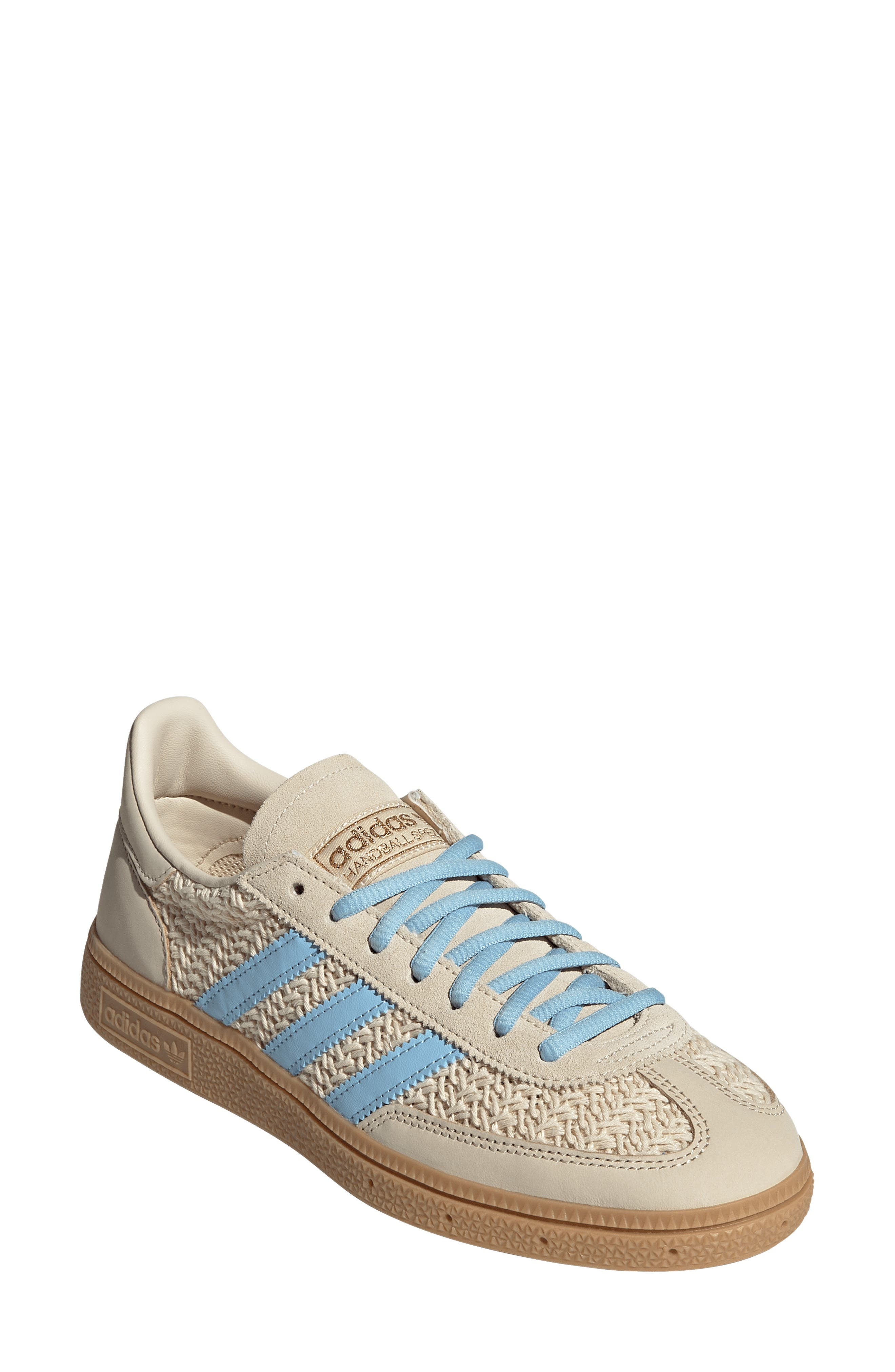 adidas Handball Spezial Sneaker in Sand Strata/Brown/Sky at Nordstrom - 1