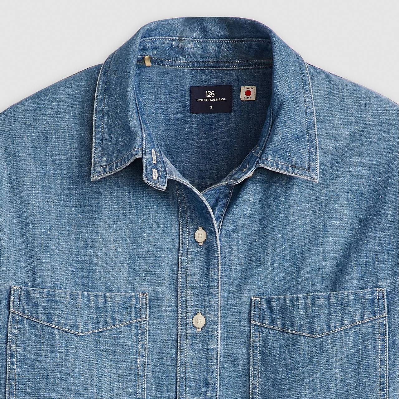 DENIM UTILITY SHIRT - 7