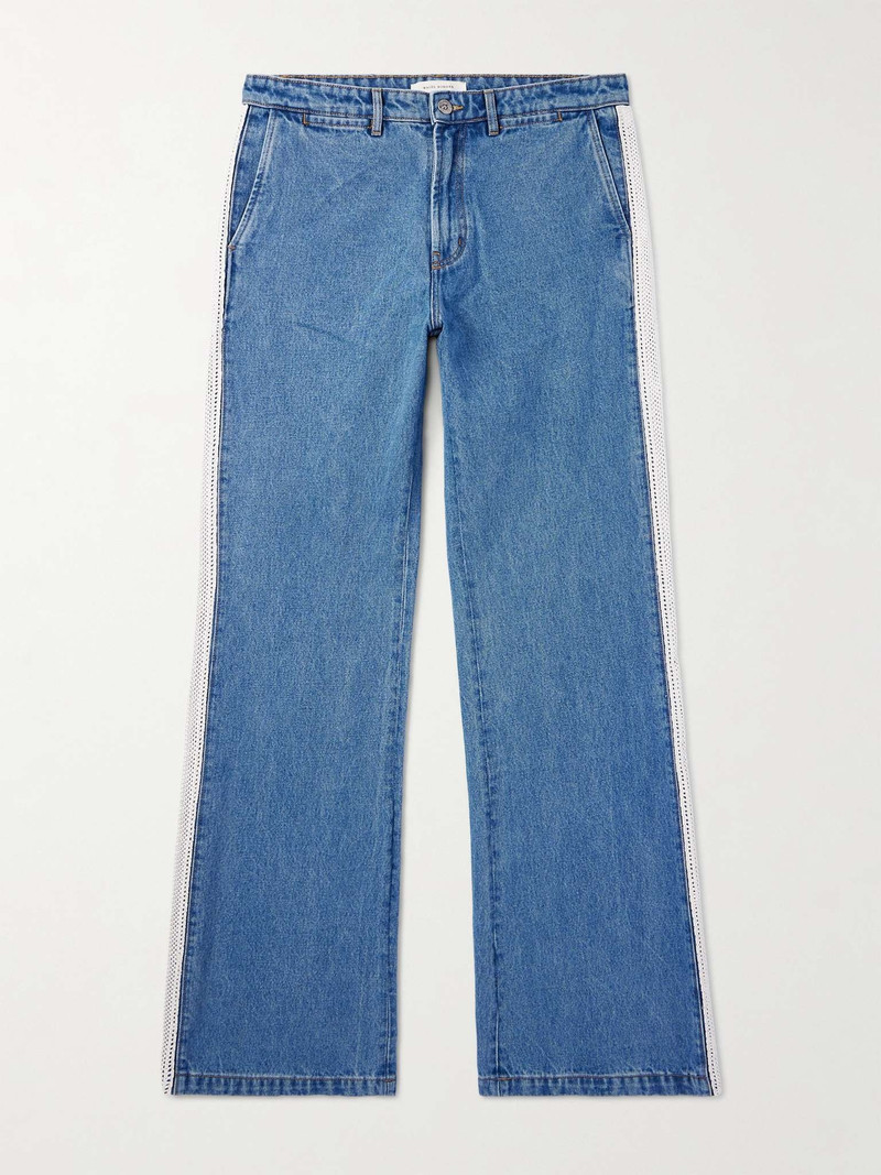 Eternity Straight-Leg Crochet-Trimmed Jeans 1