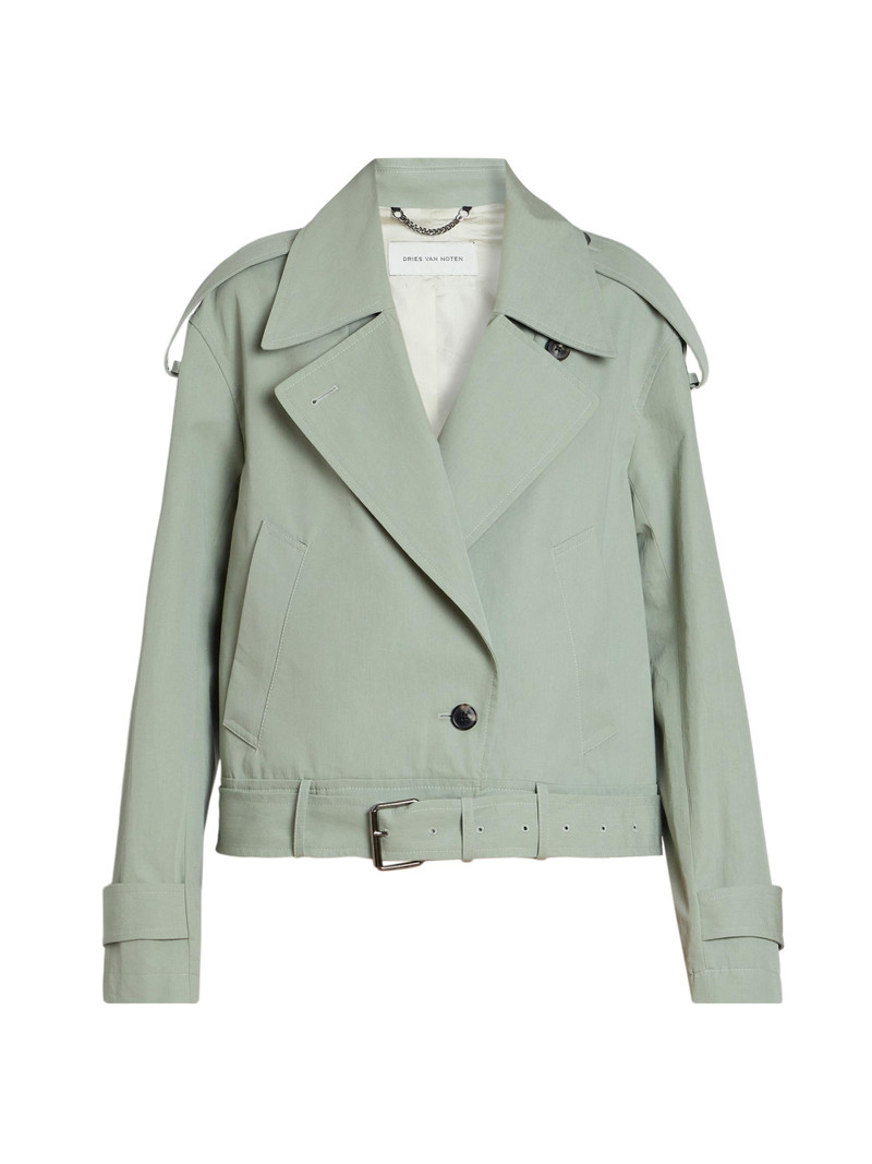 Women's Vensar Cotton Belted Jacket - Pistache 1